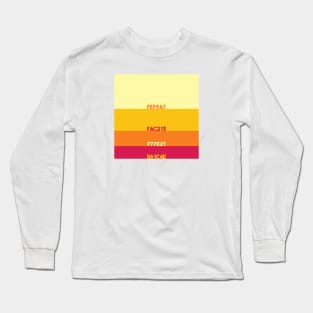 Summer Sunset - Hex Colors Long Sleeve T-Shirt